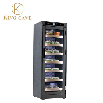 Giá tốt. Chiếc xe gỗ màu xám sang trọng Cigar Humidor Cabinet With Glass Door trực tuyến