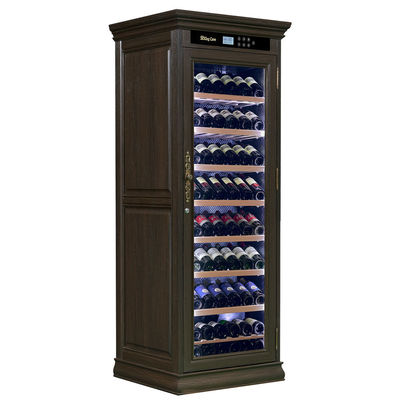 Giá tốt. Classic Dark Brown Wood Wine Cooler với Touch Control Panel và Locker trực tuyến