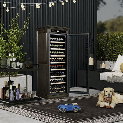 Giá tốt. Brown Wood Frame Bar Drinks Cabinet Nhà bếp Wine Cooler Với Tủ trực tuyến