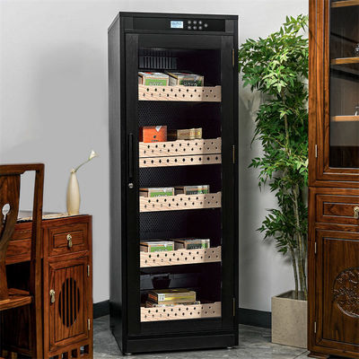 Giá tốt. Điều khiển cảm ứng Khóa cửa thủy tinh Cigar Cooler gỗ Humidor Cabinet trực tuyến