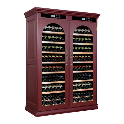 Giá tốt. Burgundy gỗ rắn khu vực hai nhà bếp Wine Cooler với Smart Digital Control Panel trực tuyến