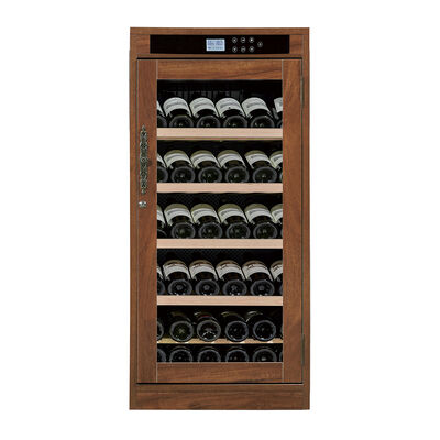 Giá tốt. Cụm gỗ khung điều khiển nhiệt độ kỹ thuật số Wine Cooler Cabinet với cửa kính nóng và bảo vệ tia UV trực tuyến