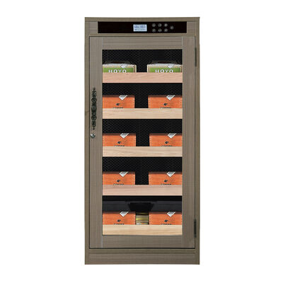 Giá tốt. Dark Wood Finish Electric Cigar Humidor Cabinet với tủ an toàn và nội thất gỗ Cedar Tây Ban Nha trực tuyến