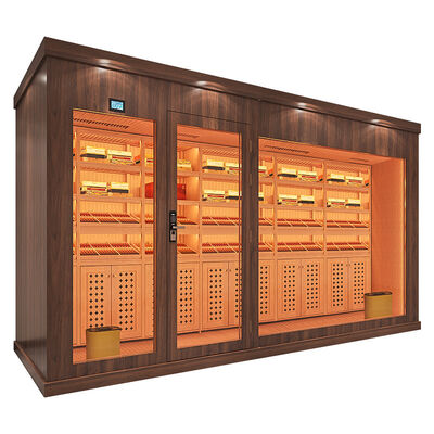 Giá tốt. Walk-In Cigar Cooler Humidor Với Khí hậu chính xác được kiểm soát cho các phòng khách bán lẻ trực tuyến