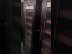 Tự lập Cigar Cooler Humidor Đèn LED Cửa kính khung gỗ Tủ xì gà hiện đại